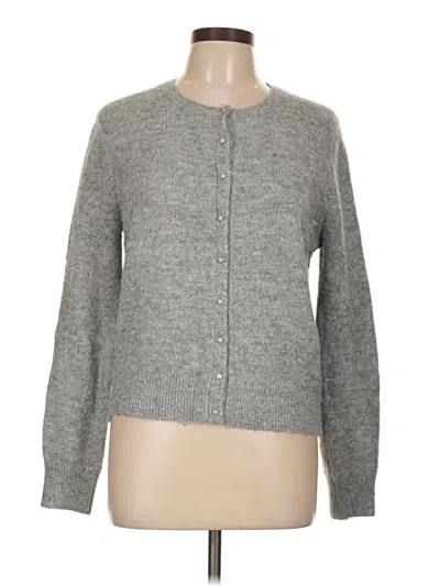 Pre-owned Ann Taylor Cardigan Sweater In Gray