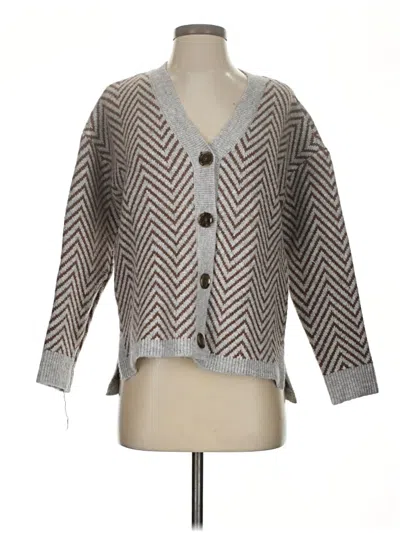 Pre-owned Ann Taylor Cardigan Sweater In Gray