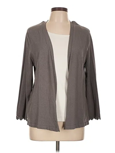 Pre-owned Ann Taylor Cardigan Sweater In Gray