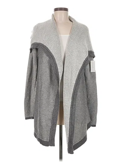 Pre-owned Ann Taylor Cardigan Sweater In Gray
