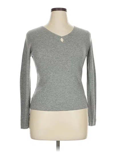 Pre-owned Ann Taylor Cardigan Sweater In Gray