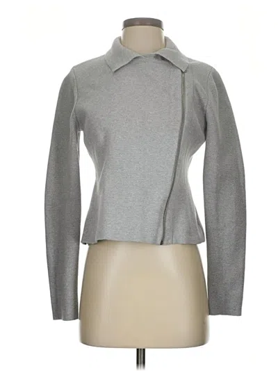 Pre-owned Ann Taylor Cardigan Sweater In Gray