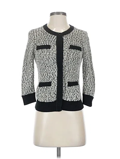 Pre-owned Ann Taylor Cardigan Sweater In Gray