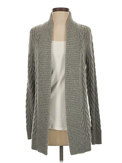 Pre-owned Ann Taylor Cardigan Sweater In Gray