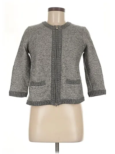 Pre-owned Ann Taylor Cardigan Sweater In Gray
