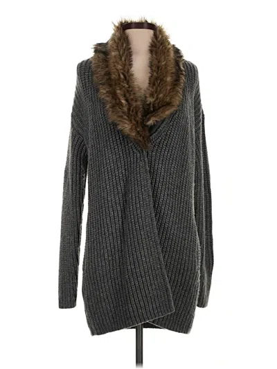 Pre-owned Ann Taylor Cardigan Sweater In Gray