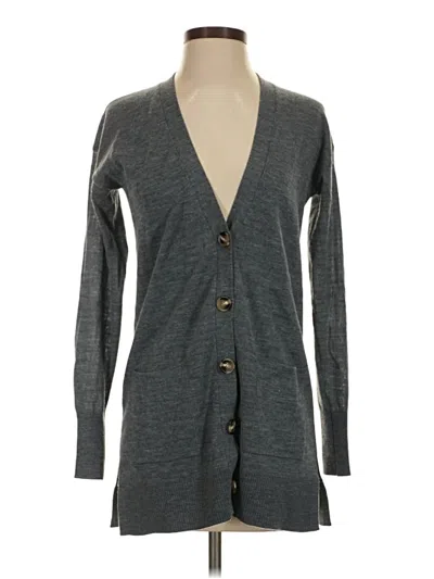 Pre-owned Ann Taylor Cardigan Sweater In Gray