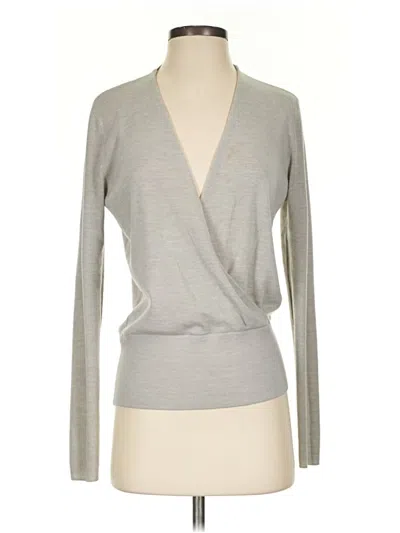 Pre-owned Ann Taylor Cardigan Sweater In Gray