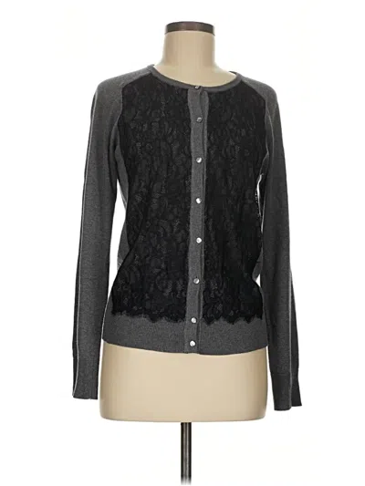 Pre-owned Ann Taylor Cardigan Sweater In Gray