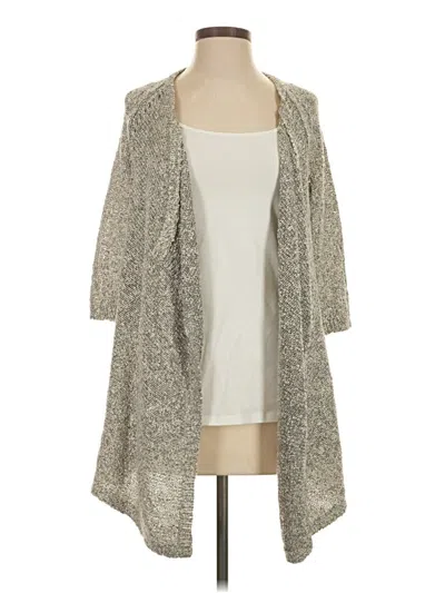 Pre-owned Ann Taylor Cardigan Sweater In Gray