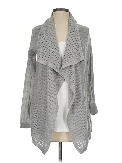 Pre-owned Ann Taylor Cardigan Sweater In Gray