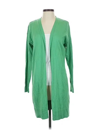 Pre-owned Ann Taylor Cardigan Sweater In Green