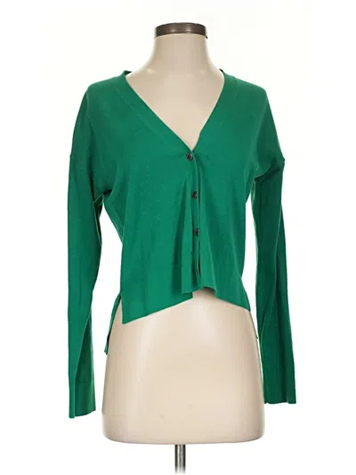 Pre-owned Ann Taylor Cardigan Sweater In Green