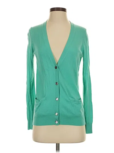 Pre-owned Ann Taylor Cardigan Sweater In Green