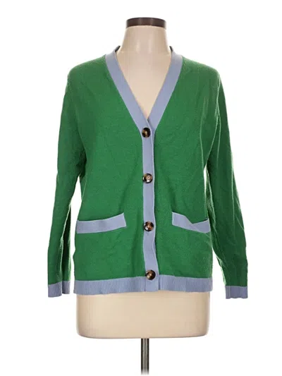 Pre-owned Ann Taylor Cardigan Sweater In Green