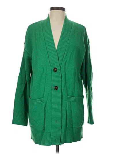 Pre-owned Ann Taylor Cardigan Sweater In Green