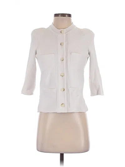 Pre-owned Ann Taylor Cardigan Sweater In Ivory