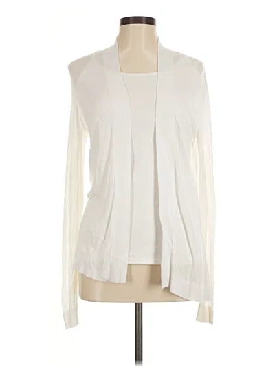 Pre-owned Ann Taylor Cardigan Sweater In Ivory