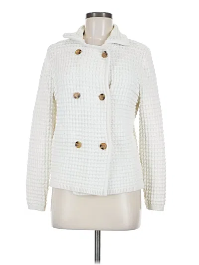 Pre-owned Ann Taylor Cardigan Sweater In Ivory