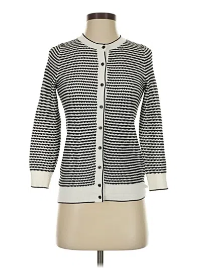 Pre-owned Ann Taylor Cardigan Sweater In Ivory