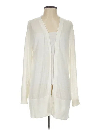 Pre-owned Ann Taylor Cardigan Sweater In Ivory