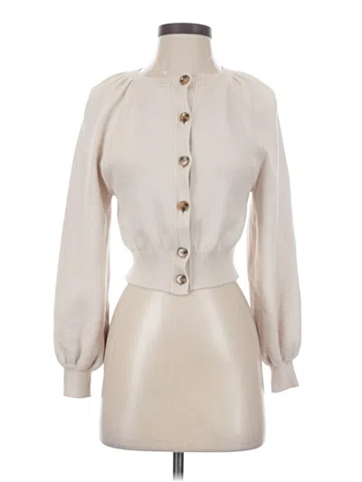 Pre-owned Ann Taylor Cardigan Sweater In Ivory
