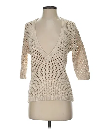 Pre-owned Ann Taylor Cardigan Sweater In Ivory