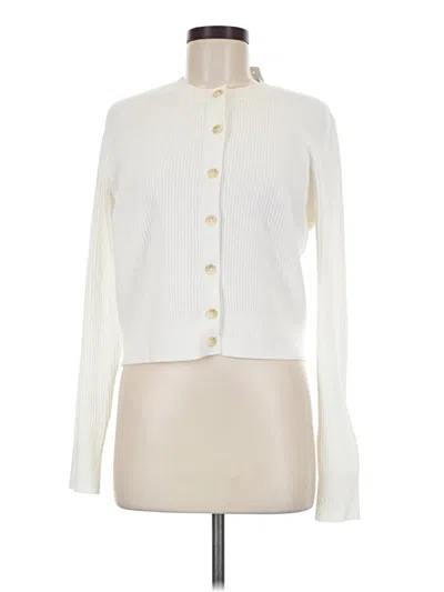 Pre-owned Ann Taylor Cardigan Sweater In Ivory