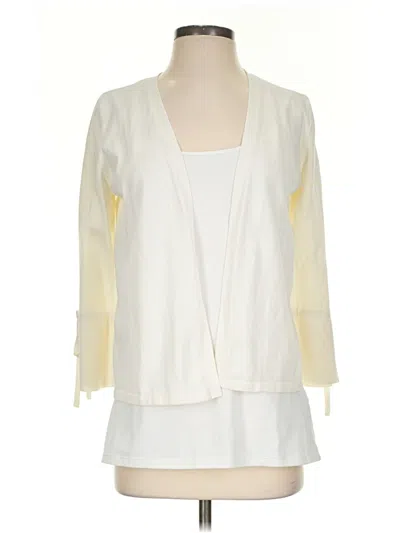 Pre-owned Ann Taylor Cardigan Sweater In Ivory