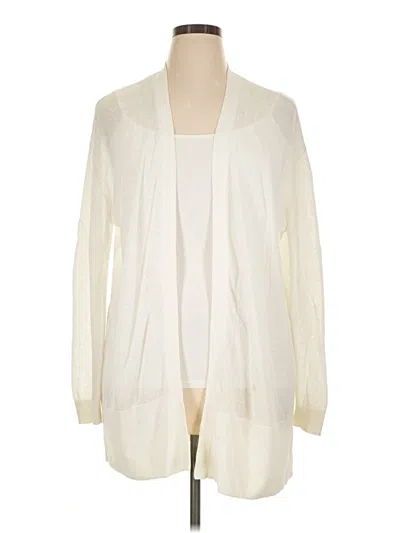 Pre-owned Ann Taylor Cardigan Sweater In Ivory