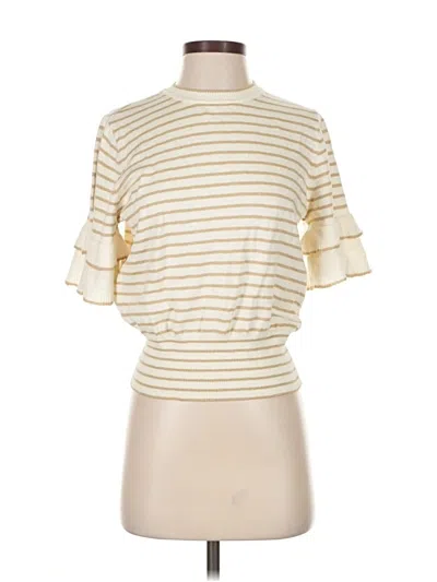 Pre-owned Ann Taylor Cardigan Sweater In Ivory