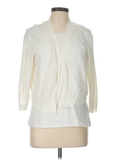 Pre-owned Ann Taylor Cardigan Sweater In Ivory