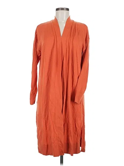 Pre-owned Ann Taylor Cardigan Sweater In Orange