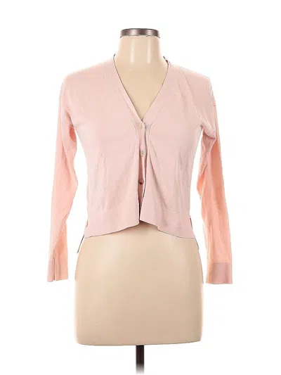 Pre-owned Ann Taylor Cardigan Sweater In Pink