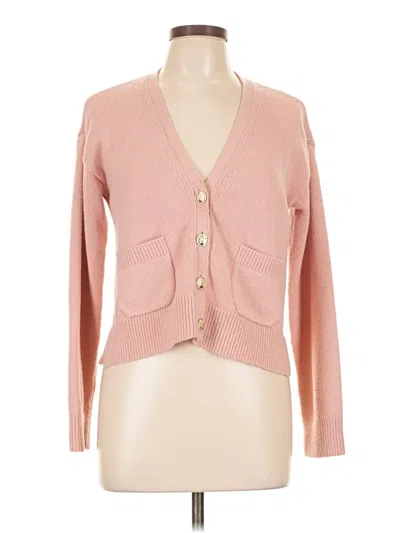 Pre-owned Ann Taylor Cardigan Sweater In Pink