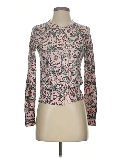 Pre-owned Ann Taylor Cardigan Sweater In Pink