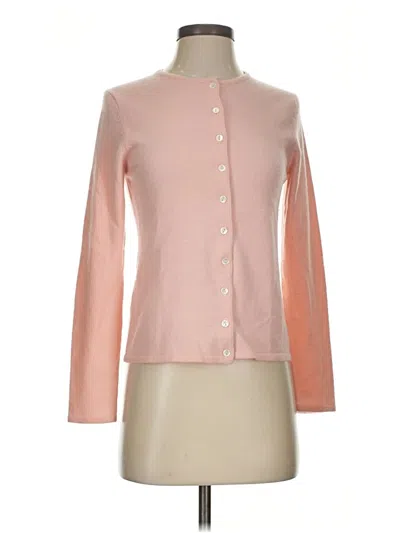 Pre-owned Ann Taylor Cardigan Sweater In Pink
