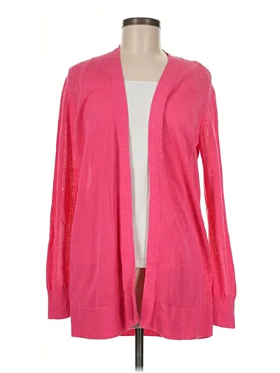 Pre-owned Ann Taylor Cardigan Sweater In Pink