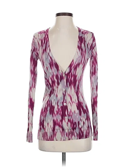 Pre-owned Ann Taylor Cardigan Sweater In Purple