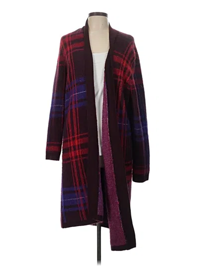 Pre-owned Ann Taylor Cardigan Sweater In Purple