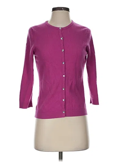 Pre-owned Ann Taylor Cardigan Sweater In Purple