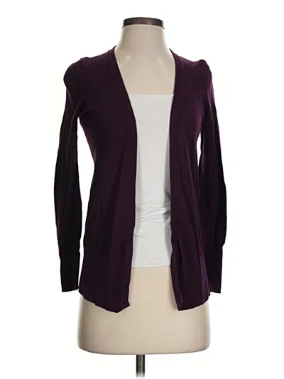 Pre-owned Ann Taylor Cardigan Sweater In Purple
