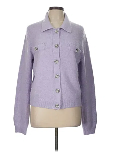 Pre-owned Ann Taylor Cardigan Sweater In Purple