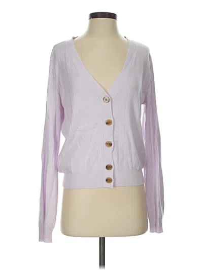Pre-owned Ann Taylor Cardigan Sweater In Purple