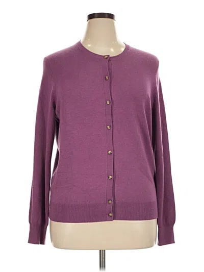 Ann Taylor Cardigan Sweater In Purple