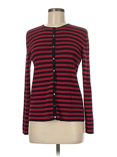 Pre-owned Ann Taylor Cardigan Sweater In Red