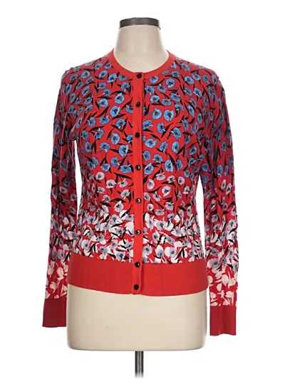 Pre-owned Ann Taylor Cardigan Sweater In Red