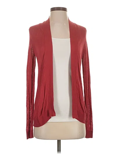 Pre-owned Ann Taylor Cardigan Sweater In Red