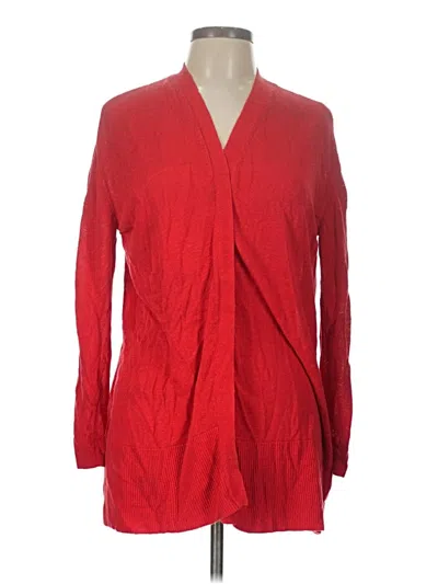 Pre-owned Ann Taylor Cardigan Sweater In Red