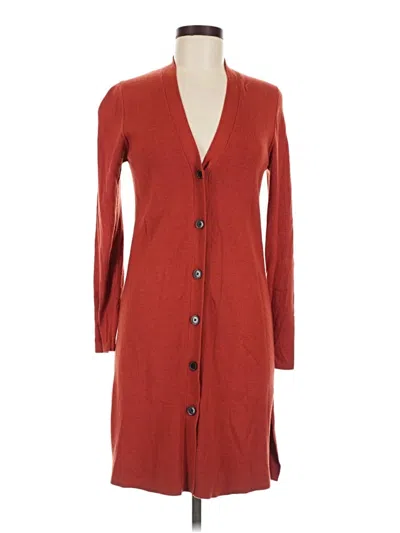 Pre-owned Ann Taylor Cardigan Sweater In Red